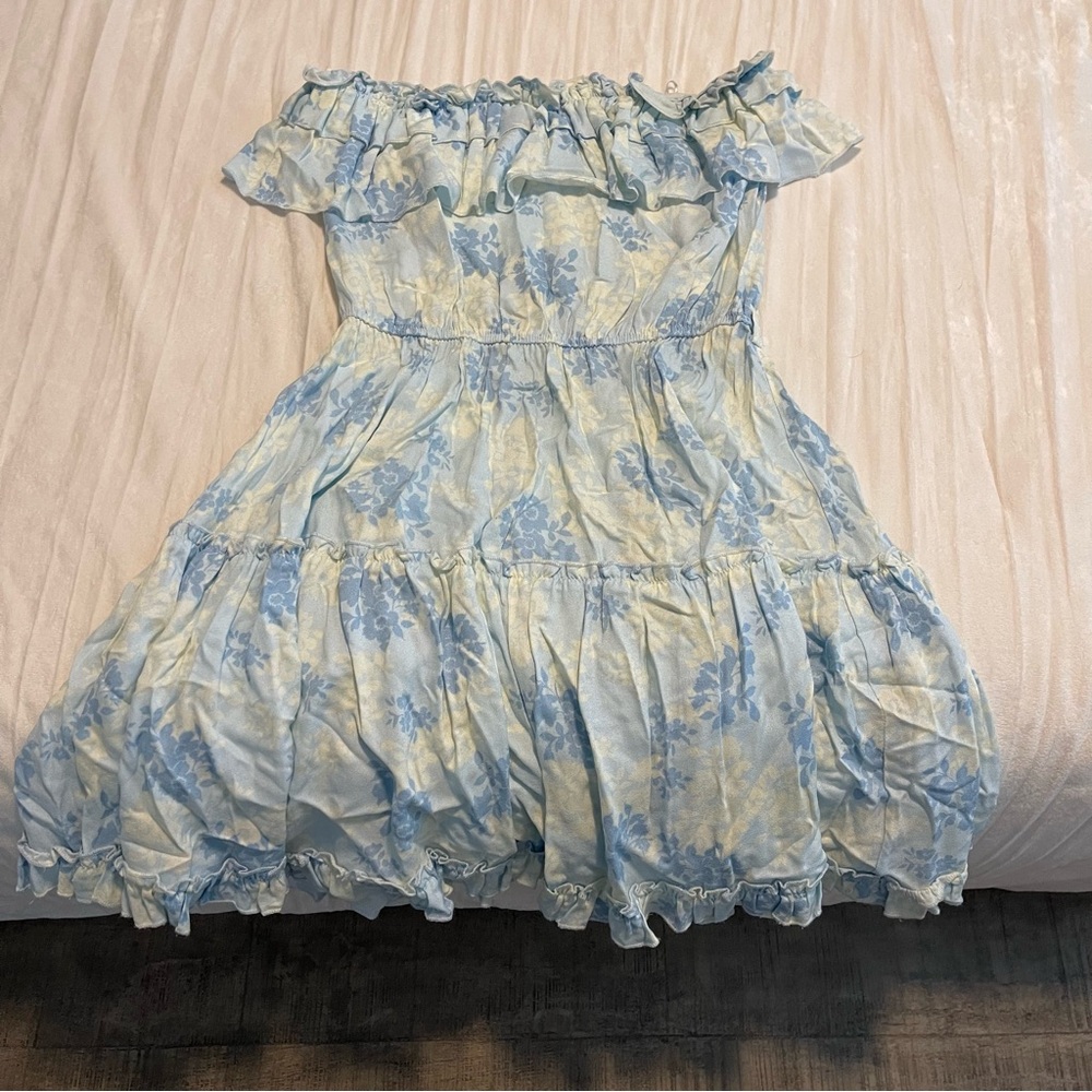 Impeccable Pig ruffled strapless dress